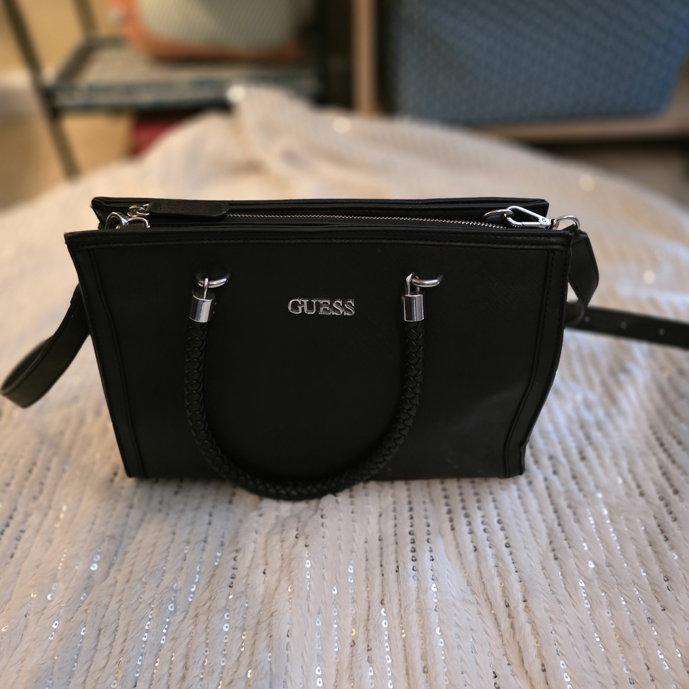 GUESS Black Satchel Bag